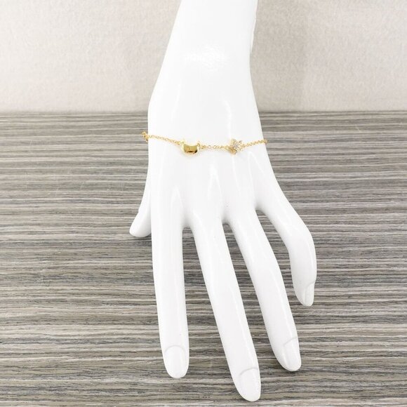 Tory Burch Star Moon Charm Logo Bracelet Gold OS - Picture 5 of 14